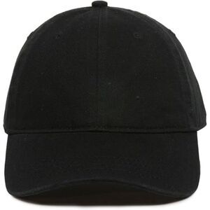 Unisex Black 100% Cotton Soft Adjustable Buckle Classic Plain Baseball Caps
